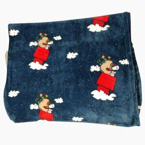 Berkshire Peanuts Snoopy Plush Throw Blanket 60x50 Flying Ace Red White Blue